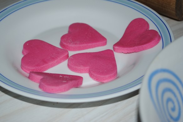 Corazones de fondant