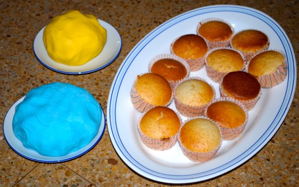 Ingredientes del fondant y los muffins