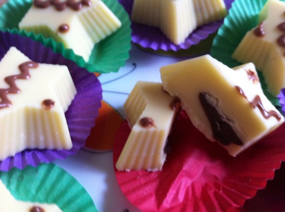 Bombones rellenos de crema de cacao