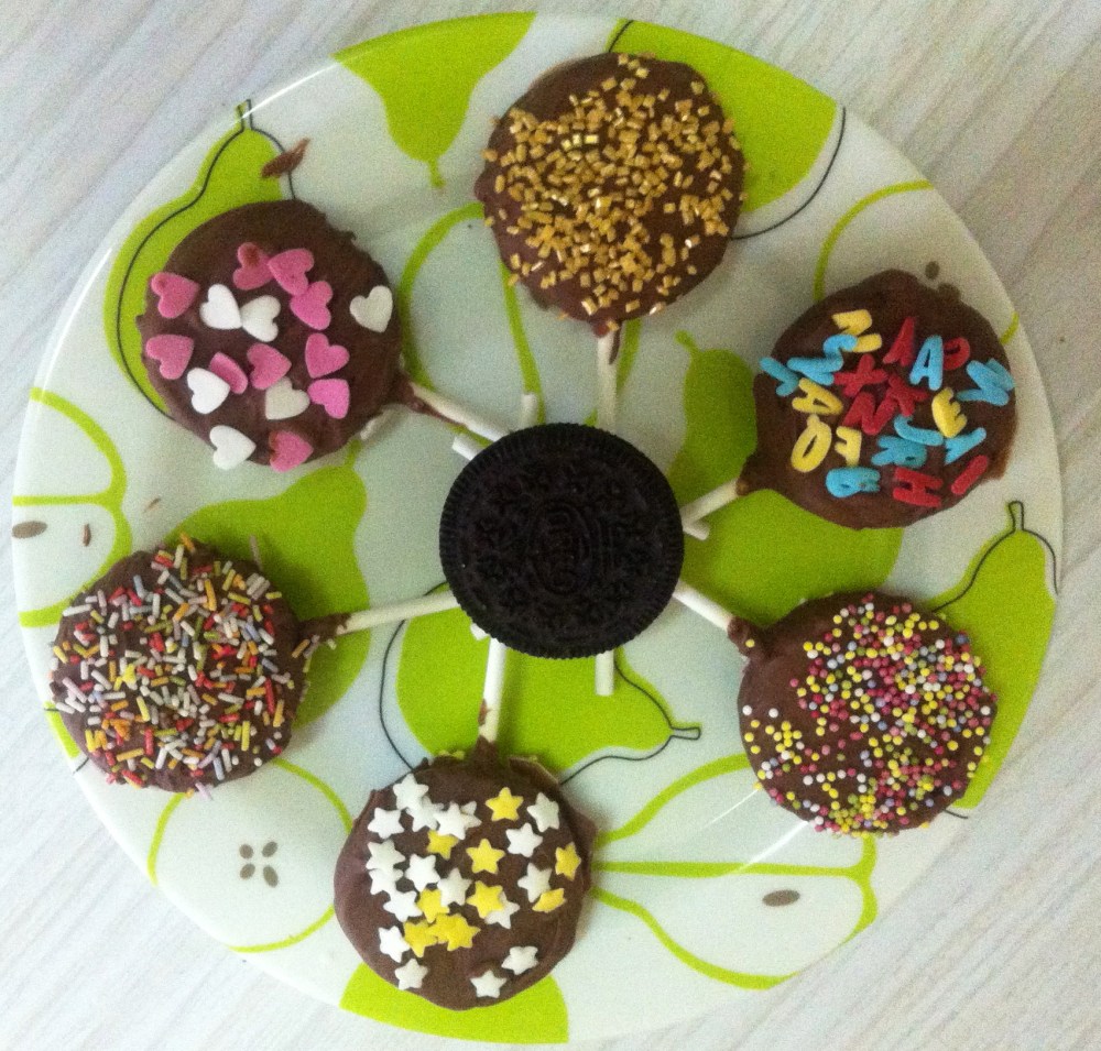 Piruletas choco-oreo