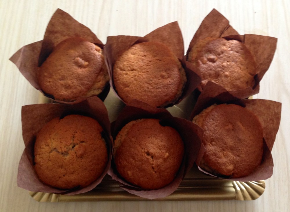 Muffins de platano & nuez
